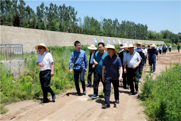 陜西環(huán)保集團復工復產(chǎn)促增長項目觀摩會議與會人員走進環(huán)保保隆生態(tài)三秦在延在銅項目